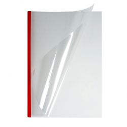Мягкие термообложки O.Thermotop Double Clear A4 12мм красные (80-100 листов)